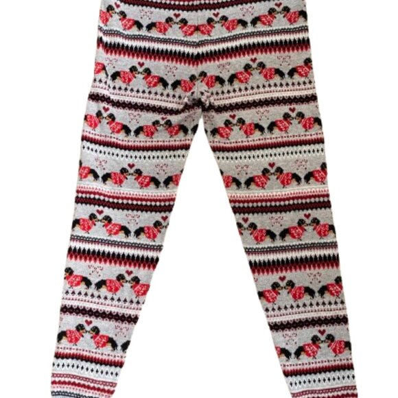 American Eagle Fair Isle Dachshund Knit Pajama Pants Size M Holiday Cozy Lounge - Picture 5 of 6